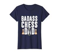 Scacchi Badass papà Scacco Matto Gioco Giocatore Regalo Maglietta, Donna, Navy, 3XL