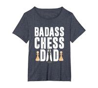 Scacchi Badass papà Scacco Matto Gioco Giocatore Regalo Maglietta, Donna Plus-Size, Pervinca, 5X