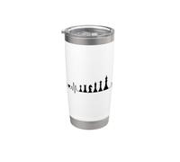 Scacchi Battito Cuore Con Cuore E Pezzi Scacchi Uomini Donne Bambini Bicchiere termico in acciaio inox doppia parete