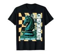 Scacchi Cavaliere Pezzo Scuro Strategia Estetica Arte Maglietta