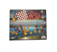 Scacchi Dama Tria 3 in 1, Gioco da Tavolo con Pedine, 6+ Anni