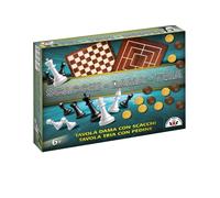 Scacchi Dama Tria - Gioco Società da Tavolo completo 3in1 Edizione Marca Stella