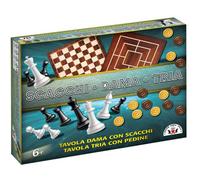 Scacchi Dama Tria - Gioco SocietÃ da Tavolo completo 3in1 Edizione Marca Stella