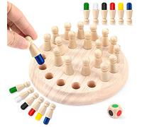 Scacchi di Memoria in Legno, Montessori Memory Stick Scacchi Giochi da Tavola Gioco da Allenamento di Memoria Educativo Giocatto Regalo per Bambini dai 3 Anni e Adulti