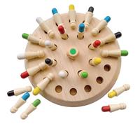 Scacchi di Memoria in Legno per Bambini, Montessori Gioco per Bambini Scacchi per Imparare Giocattolo di Memoria Scacchi Giochi Educativi Regali di Compleanno per Bambini di 3 4 5 Anni