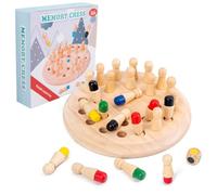 Scacchi di Memory in Legno, Pezzi di Scacchi di Memory, Scacchi di Memory a Colori, Giocattoli di Memory Educativi, Pezzi di Scacchi per l'Allenamento della Concentrazione