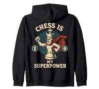 Scacchi è Il Mio superpotere Divertente Giocatore di Scacchi Gioco da Tavolo Felpa con Cappuccio
