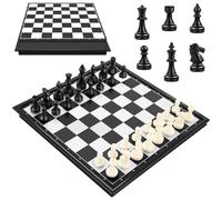 Scacchi Gioco da Tavola Portatili Magnetica 24 X 24 CM Scacchiera Pieghevole con Scacchi Legno con Magnetici da Viaggio per Adulti e Bambini Scacchiera Professionale da Gioco