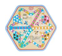 scacchi Gioco da tavolo Hexagon 15 in 1 con scacchi e dama volanti, grandi biglie di vetro spesse e di alta qualità portatile