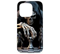 Scacchi Grim Mietitore Teschio Scacco Matto Gotico Amante degli Scacchi Custodia per iPhone 15 Pro