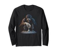 Scacchi Grim Mietitore Teschio Scacco Matto Gotico Amante degli Scacchi Maglia a Manica