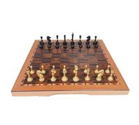 scacchi internazionali Set di scacchi in legno pieghevole con scomparto for i pezzi all'interno della scacchiera for riporre ogni pezzo for adulti e bambini adulti