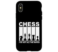 Scacchi I've Got All the Moves Retro Chess Player Amante Custodia per iPhone X/XS