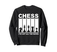 Scacchi I've Got All the Moves Retro Chess Player Amante Felpa