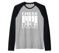 Scacchi I've Got All the Moves Retro Chess Player Amante Maglia con Maniche Raglan