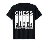 Scacchi I've Got All the Moves Retro Chess Player Amante Maglietta