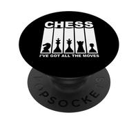 Scacchi I've Got All the Moves Retro Chess Player Amante PopSockets PopGrip Adesivo