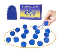 Scacchi Magnetici, 20 Pedine Gioco da Tavolo Educativo con Corda, Gioco di Strategia da Tavolo per 2 Giocatori con Sacchetto, Portatile per Viaggi, Famiglia e Feste
