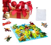 Scacchi Magnetici - Set Di Scacchi Da Viaggio Da 10,04 Pollici, Set In Silicone Portatile | Funzione Magnetica Dei Pezzi Degli Scacchii Del Dinosauro Con Cavo Per Stabilità, Ideale Per Bambini