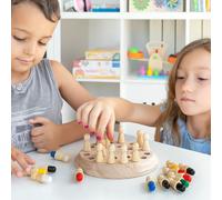 Scacchi Memory in Legno Taeda InnovaGoods 26 Pezzi