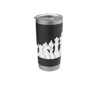 Scacchi Pezzi Grafica Per Uomini Donne Bambini Gioco Giocatore di Scacchi Bicchiere termico in acciaio inox doppia parete
