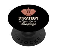 Scacchi Ragazza Scacco Matto Come una Ragazza Regina Strategia Potenza PopSockets PopGrip Adesivo