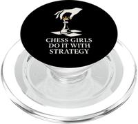 Scacchi Ragazza Scacco Matto Come una Ragazza Regina Strategia Potenza PopSockets PopGrip per MagSafe