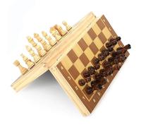 scacchi Set di scacchi magnetici in legno, set di scacchi da viaggio pieghevoli con scomparti for riporre i pezzi for bambini e adulti scacchiera(29 * 29CM)