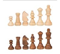 Scacchi Set Intagliato a Mano Spesso King 3.5’’ 32 Legno Ponderata Fatto Pezzi