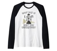Scacchi What Part of 1. d4 d5 2. c4 Gioco Regina Giocatore Maglia con Maniche Raglan
