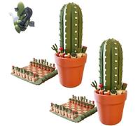 Scacchiera A Forma Di Cactus, Scacchiera Magnetica Portatile Stampata In 3D Per Adulti, Set Di Scacchi Arrotolabili Creativi A Tema Vegetale, Divertente Regalo Per Gli Amanti Delle Piante