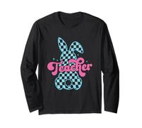 Scacchiera Bunny Insegnante Pasqua Vibes Maglia a Manica