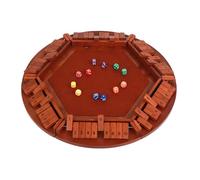 Scacchiera Gioco di dadi "Shut The Box" da 1 a 6 giocatori, 10 numeri, tradizionale gioco da tavolo in legno da pub e bar for feste in classe scacchi(Bruin)