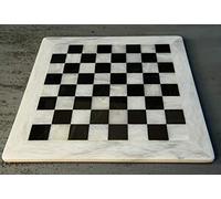 Scacchiera in marmo bianco e nero fatta a mano da 15 pollici RADICALn