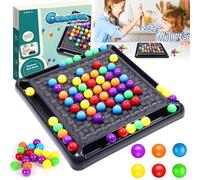 Scacchiera intellettuale doppio duello - 84 pezzi gioco da tavolo palline, giochi di strategia arcobaleno, giochi di strategia, gioco di eliminazione, palline colorate