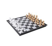 Scacchiera portatile da viaggio in plastica da 12,6x12,6 pollici, gioco da