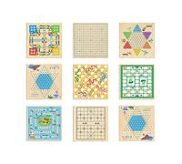 Scacchiera Scacchiera interattiva multifunzione in legno che migliora le capacità logiche e di immaginazione. Giocattolo divertente for feste in famiglia in viaggio. scacchi(9-in-1)