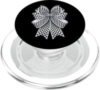 Scacchiera Scacchiera Nero Bianco Modello Ragazza Coquette Bow PopSockets PopGrip per MagSafe