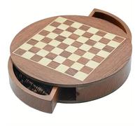 Scacchiera Set di scacchi con scacchiera portatile in legno con cassetto portaoggetti, gioco da tavolo di strategia classico for adulti e bambini scacchi