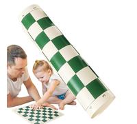 Scacchiera - Set di scacchi, set da donna | Tavolo arrotolabile leggero, tappeto da torneo, signore quadrate pieghevoli, scacchiera arrotolabile portatile in morbida pelle o tessuto 64 quadrati per
