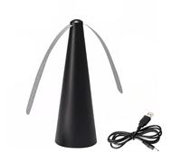 Scaccia Mosche Tavolo, Ventilatore Anti Mosche, Ventole con Ricaricabili USB, Scacciamosche Portatile, Ventilatori Antimosche Portatili per Interno, Esterno, Picnic, Casa, Barbecue (Nero)