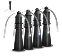 Scaccia Mosche, Ventilatore da Tavolo Anti Mosche con Ali Olografiche, Appendibile per Interni ed Esterni, Protezione Insetti Fisica per Campeggio, Giardino e Terrazza - Batterie non incluse, 4 Pezzo