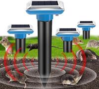 Scaccia Ultrasuoni Solare, Repellente per Topi 4 Pezzi,Repellente Ultrasuoni Solare con Impermeabile, Dissuasori per Talpe,Anti Talpe,Gopher, Serpenti