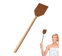 Scacciamosche a doppia faccia in pelle - scacciamosche con design scavato, strumento ergonomico | manuale resistente