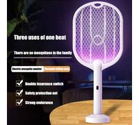 Scacciamosche aggiornato da 3000 V con ricarica TYPE-C, scacciamosche elettrico 3 in 1, lampada antizanzare