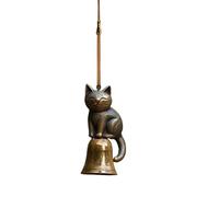 Scacciapensieri a con motivo gatto, per commemorare, elegante statua | Campanello a vento a forma di gatto, per cortile, terrazza, casa, giardino, prato, prato, decorazione per esterni
