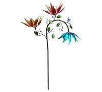 Scacciapensieri a energia solare, decorazione da giardino, decorazione per fiori, mulino a in metallo, per esterni, scultura decorativa per terrazza, prato