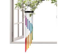 Scacciapensieri a in metallo, impermeabile, 12 tubi sonori, lunghezza 60 cm, diametro 8,5 cm, per esterni, terrazza, balcone, porta di casa, lutto, meditazione, zen