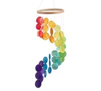 Scacciapensieri a vento con conchiglie colorate, fatti a mano, da giardino, da appendere, per esterni, per finestre, pareti, terrazze, giardini, veranda, per esterni