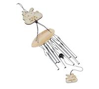 Scacciapensieri Campanelli eolici 1 pz. da giardino in metallo for esterni, campanelli finestra, decorazioni appendere alla parete, for la casa in legno(Rabbit)